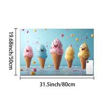 1pc Summer Refreshing Ice Pop, Ice Cream Printed Coffee Machine Drying Mat - Diatomite Printed Placemat, Kitchen Counter Pad, Kitchen Tableware Mat - Soft Diatomite Mat Suitable For Kitchen Counter, Suitable For Coffee Machines, Espresso Machines, Etc.