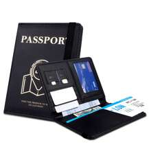 Portapassaporte versátil, cartera portapassaporte, accesorios de viaje esenciales para hombres y mujeres, portapassaporte para viajes, con ranura para tarjeta de crédito, el regalo perfecto para viajeros - Multicolor - Ver 9