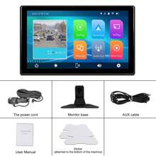 9-Inch Wireless Car Stereo With Carplay, Backup Camera, GPS Navigation, Android Auto Built-In Front Camera - Black - View 2