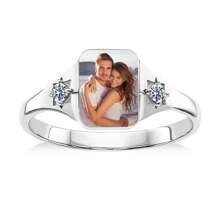 1pc Customized Photo Ring, Personalized Ring For Women, Suitable For Everyday And Party Wear, Valentine's Day, Birthday, Holiday, Mother's Day Gift