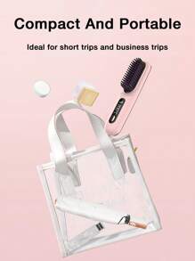 Portable Cordless Hair Straightener Brush,Portable Straightening Brush With Negative Lon,Hot Comb Hair Straightener For Women, Lightweight & Mini To Carry Out