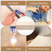 50 Pack Basswood Sheets For Crafts,12"X12"X1/8" 3mm Thick Plywood Sheets With Smooth Surfaces-Unfinished Squares Wood Boards For Laser Cutting, Wood Burning, Architectural Models, Staining - 20包 - 查看 4