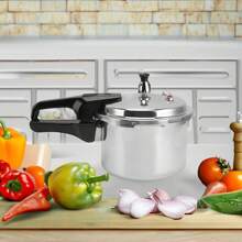 4L Stainless Steel Pressure Cooker,Pressure Cooker Gas Stove Cooking Pot Tall Pot Kitchen Pressure Pot Pressure Pot for Cooking Pressure Pots Home Pressure Pot Aluminum Alloy Gas Stoves 22L Induction Cooker,Compatible with Gas & Induction Cooker - Plateado - Ver 2