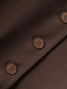 女士纯色背心、V 领夹克、修身版型、春秋季、时尚通勤、无缝设计、服装