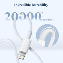 Kit de carga rápida de 30W para iPhone [Cargador de pared USB-C + Cable Tipo C a Lightning de 3.3ft/100cm] Compatible con iPhone 14/13/12/11/XR/XS/XS Max Series - Tipo de Enchufe A USA (110-127V) - Ver 9