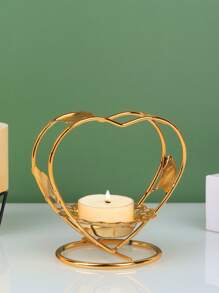 1PC 人造铁金属优雅创意简约垂直单头四季通用烛台，适用于户外庭院装饰、办公室桌面装饰、香薰烛杯、房间氛围、婚礼、家庭聚会、派对、表白和餐桌装饰、家庭餐桌中心烛光晚餐装饰、浪漫氛围装饰、全年通用 - 彩色 - 查看 6