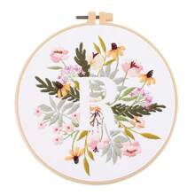 24 Kits de bordado floral con letras en inglés, kit de iniciación de lujo para principiantes, incluye tela, aro, hilos, agujas, instrucciones, perfecto para punto de cruz, manualidades, regalo para amigos y familia, decoración de bodas - Multicolor - Ver 11
