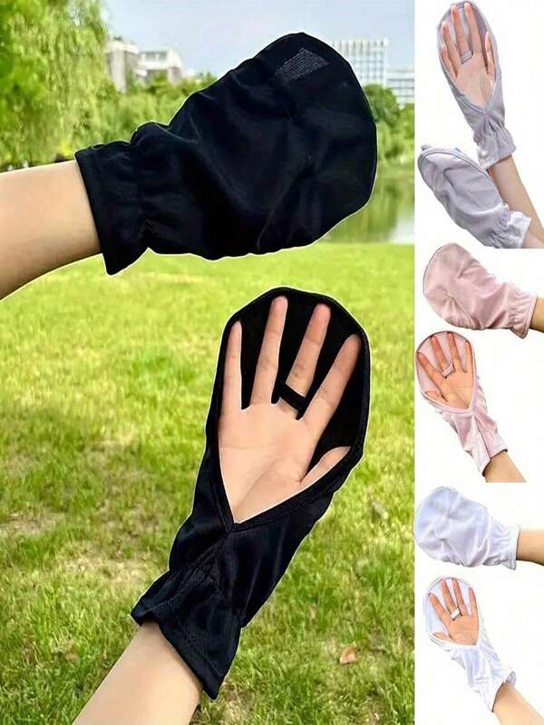 Gants de soleil d'été pour femmes, design de doigts respirant et avec protection anti-UV, gants courts pour la conduite et le cyclisme, fins et légers - plusieurs couleurs disponibles
