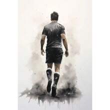 1 tấm áp phích nghệ thuật treo tường Pop Watercolor Graffiti Football Shoes Canvas Painting Modern Art Poster Inspirational Wall Picture Men Boy Living Room Home Decor Canvas, Không khung - Nhiều màu - Xem 16