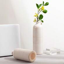 NJCHARMS 3pcs White Ceramic Vase Set, Flower Vase For Farmhouse Boho Home Decorative, Boho Vases For Kitchen, Bedroom, Office, Living Room, Bathroom, Shelf Centerpiece Table Decorations Festival Decoration Gifts Birthday Graduation Room Decor Glass Vase