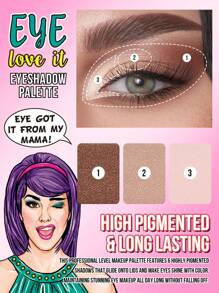 MISSLYN-EYE Love It EYESHADOW SET, 6-Color Eyeshadow Combo With Mirror And Brush, Matte And Shimmer And Glitter Eye Looks,High Pigmented, Long Lasting, Easily Combined, Soft Texture - #4 - 查看 4