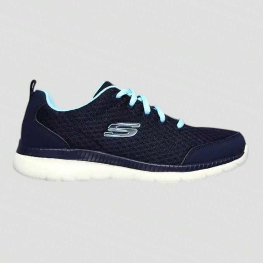 Tenis S k e c h e r s Mujer Memory Foam 149219nvlb Zapatillas deportivas para correr para dama, tenis casuales, zapatos deportivos con amortiguación cómoda. - Azul - Ver 1