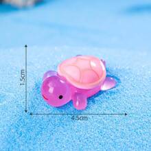 10pcs Glow-In-The-Dark Mini Turtle Miniature Landscape DIY Desktop Decor, Beach Party Cute Cartoon Small Gift - Multicolor - View 36