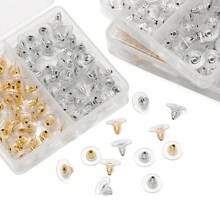 1Set 120Pcs Silicone Earring Backs, Safety Stoppers For DIY Jewelry Making Jewelry End Caps Jewelry Making Kit - Ear Plug Kit - View 2