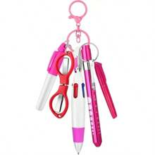 1/2/3 套/6/12/18 件护士笔套装徽章卷轴支架配件夹 - 可伸缩迷你护理圆珠笔永久性记号笔荧光笔可折叠剪刀工作学生办公室医院护士同事适用 - 彩色 - 查看 10