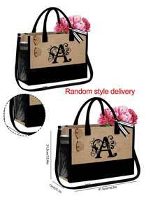 一套女士沙滩手提包，帆布包和帽子，字母A-Z，适合婚礼、生日、节日和其他场合，是送给女性、母亲、老师、朋友、伴娘、学生以及返校季的绝佳礼物。大容量旅行手提包，适合度假、周末旅行，是送给朋友或女士的个性化生日礼物，附赠围巾，也是教师节的最佳礼物。 - 卡其色 - 查看 7