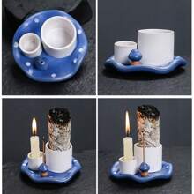 1pc Ceramic Cute Mushroom Incense Burner Holder, Sage Holder For Burning, Incense Holder For Sticks, High Quality Ceramic Burner, Aromatherapy Burner For Meditation, Yoga And Home Decor