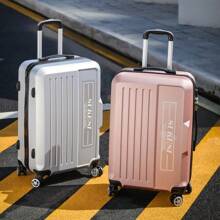 3pcs Luggage Set With 20 + 24 + 28 Inch Rolling Suitcases, Large Capacity Travel Trolley Bags Graduation - Dusty Pink - View 2