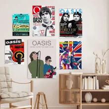 1pc /3PCSWall Art Poster Frameless/Framed Pop Oasis Band Poster Printing Family Living Room Bedroom Entrance Bar Restaurant Cafe Art Painting Decorative Hanging Painting