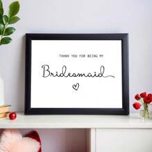 1 张优雅婚礼贺卡、感谢卡（带信封）个性化简约设计，适合婚礼准备和婚礼结束，伴娘邀请卡，婚礼邀请问候感谢伴娘完美选择贺卡（12 厘米/4.7 英寸 X 17 厘米/6.7 英寸） - 彩色 - 查看 5