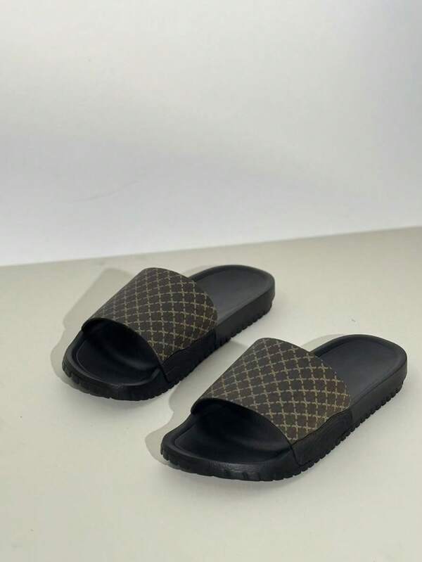 Men's/Boys' Popular Wave Pattern EVA Sole Slide Sandals, Summer Beach & Home Open Toe Slippers