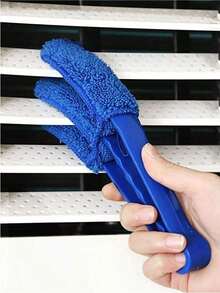 1 Spazzola per la pulizia della fessura della tenda della canna fumaria del condizionatore d'aria, può essere pulita e rimovibile, spazzola di pulizia multifunzionale a doppio strato, rimozione efficiente della polvere e disinfezione, risparmio di tempo e fatica, assistente per la pulizia - Multicolore - Visualizzare 2