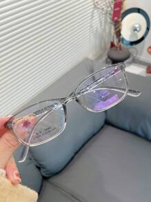 Óculos de Leitura Coreanos de Ultra Leveza em TR90, Armação Pequena Minimalista com Lente Comum, Óculos Óticos Elegantes e Estéticos para Mulheres