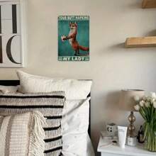 1PC Funny Tin Sign, Your Butt Napkins My Lady, Fox Artwork, Humorous Wall Decor, Durable Metal, Perfect For Living Room Or Office, 8x12 Inches/ 20x30 Cm - 8x12inch/20x30cm-1pc - View 9