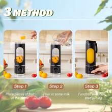 LED Display Mixer,45Oml USB Rechargeableportable Mixer Formilkshakes And Milkshakes-Equipped With A12 Pieces Juicer-Smallfresh Juice Mixer, Providing Instant Nutrition - Multicolor - View 4