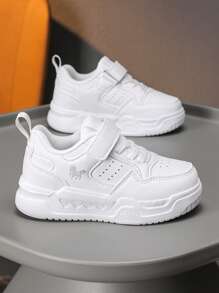 Fashionable White Sneakers, Suitable For Teenagers, Girls & Boys, Versatile For Casual Wear, Campus, Student Performance, Running, All Season