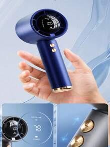 [100 Speed Handheld Fan] USB Rechargeable Mini Desktop Cooler - 2-In-1 Portable Fan Suitable For Dorm/Office/Travel, Featuring Vortex Blade Technology And Adjustable Cooling Modes, Ultra Lightweight Personal Air Flow. 1800mAh