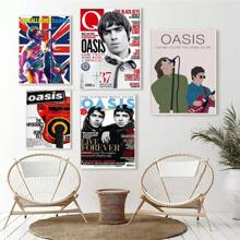 1pc /3PCSWall Art Poster Frameless/Framed Pop Oasis Band Poster Printing Family Living Room Bedroom Entrance Bar Restaurant Cafe Art Painting Decorative Hanging Painting