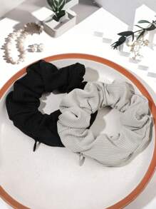 Scrunchies con cremallera, funda de almacenamiento de diadema multifuncional - Scrunchie con bolsillo con cremallera oculta - Anillo de pelo de unicolor minimalista con espacio de almacenamiento secreto para objetos pequeños, accesorio de pelo versátil para adolescentes y adultos, banda elástica de tela