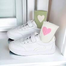 5 Pairs Girls' Cute Heart Princess Mid-Calf Socks - Pink - View 7