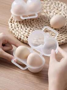 1pc Refrigerator Egg Box, Food Preservation Box For Kitchen, Creative Egg Box, Transparent Storage Box, Frozen Dumplings Box, Kitchen Supplies, For Easter, For Easter Day, Egg Storage Trays - Clear - View 5