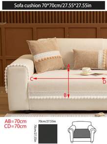 غطاء وسادة مقعد الأريكة الفاخر من الشينيل قطعة واحدة، متعدد الاستخدامات لجميع الفصول، باللون البيج البسيط الحديث، مقاوم للغبار وللانزلاق، غطاء أريكة أنيق، قابل للغسل في الغسالة، دافئ ومقاوم للاهتراء، مناسب للحيوانات الأليفة، يناسب أرائك ذات مقعد واحد/مقعدين/3/4 في غرفة النوم، المكتب، وغرفة المعيشة
