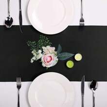 12pcs/1pc Smooth And Elegant Satin Tablecloth, Suitable For Parties, Birthdays, Weddings, Hospitality, Home, Kitchen, Chair Sash Decoration