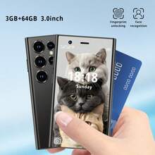 SOYES Mini Android Smartphone, Unlock Smart Phone, 3.0 Inch HD Screen Mini Phone, Pocket Phone, Student Phone, Dual SIM/Camera/GPS/Face ID, With Fun Educational APP/Learning/Gaming/Drawing/Cartoon, Ideal Phone For Children/Teens - Recolor - View 3