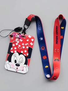 Portacarte di Cartoni Animati  St, Portacard per Studenti con Predino a Trasferimento Termico, Cordino in Poliestere per Badge ID, Regali per il Ritorno a Scuola