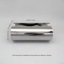 Simple Luxury Tissue Box Stainless Steel Living Room Desktop Tissue Holder Case Silver Plated Paper Storage Napkin Box - Silver - View 8