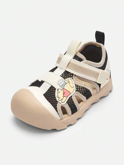 Balabala 男孩迪士尼戶外運動涼鞋-卡通設計、可調節錶帶、防滑橡膠鞋底的透氣網眼封閉腳趾夏季鞋-男孩和女孩輕便舒適的登山涼鞋