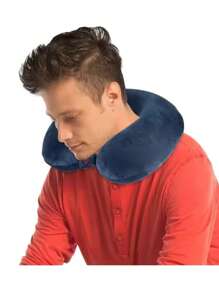 Cuscino da collo a forma di U in memory foam, caldo e confortevole, supporto per il collo, portatile per studenti, adulti, aereo, ufficio, auto
