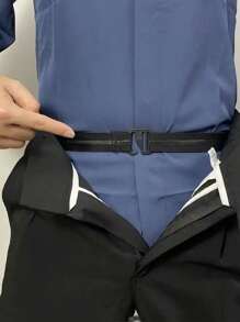 衬衫固定带加 Tuck-It 腰带式男士衬衫固定带，衬衫固定带衬衫塞衬衫固定器，男士可调节松紧带，带防滑胶，正式和专业服装腰带 - 保持衬衫塞入，均码，黑色中国新年情人节礼物和日常穿着 - 彩色 - 查看 5