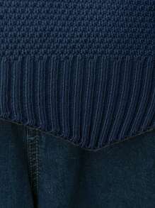 Plus Size Casual Solid Color Crew Neck Knitted Sweater Vest Top