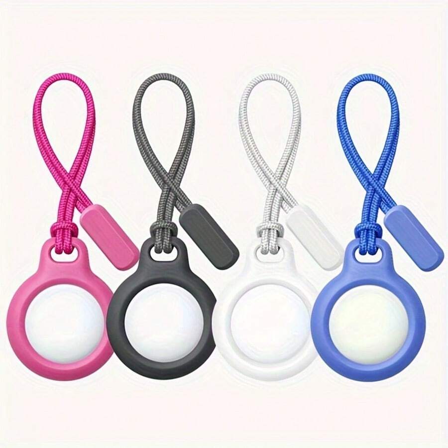 Airtag Protective Case With Lanyard, PC Hard Shell For Apple GPS Locator Tracker Tag Protector - Multicolor - View 1