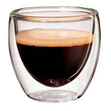 KIT 4 Double Glass Cups 100ML Espresso Coffee Cappuccino Tea Shot Whiskey Double Insulated Cup - Trong suốt - Xem 8