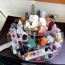 Elegant 3-Tier Acrylic Storage Box - Portable Countertop Display Stand For Makeup, Jewelry | Space-Saving Storage Decor For Wedding And Outdoor Season, Wedding Display Stand | Modern Aesthetic | Durable Plastic, Display Stand