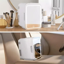 Mini Fridge LED Mirror Portable Cooler Warmer Table Top Bedroom Makeup 4L UK - White - View 7