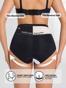FLARIXA Quần lót định hình eo cao, ôm bụng, nâng hông cho nữ, không lộ đường viền, thoáng khí, mát mẻ, giúp kiểm soát vùng bụng và nâng hông, không lộ đường viền. - màu đen - Xem 3