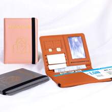 Portapassaporte versátil, cartera portapassaporte, accesorios de viaje esenciales para hombres y mujeres, portapassaporte para viajes, con ranura para tarjeta de crédito, el regalo perfecto para viajeros - Multicolor - Ver 5